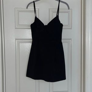 Princess Polly black mini dress, size 4.